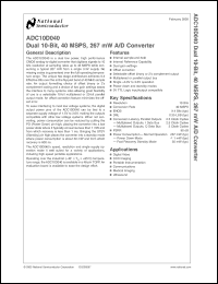 Click here to download ADC10D040EVAL Datasheet