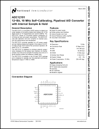 Click here to download ADC12191 Datasheet