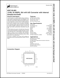 Click here to download ADC12L063CIVYX Datasheet