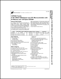 Click here to download COP8SEC516M Datasheet