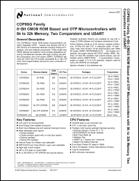 Click here to download COP8SGR540Q3 Datasheet