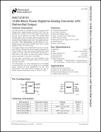 Click here to download DAC121S101CIMMX Datasheet