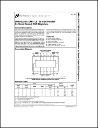 Click here to download DM54LS165J Datasheet
