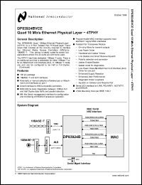 Click here to download DP83924 Datasheet