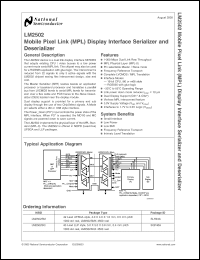 Click here to download LM2502SQ Datasheet