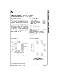 Click here to download LM4831 Datasheet