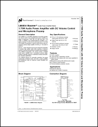 Click here to download LM4834 Datasheet
