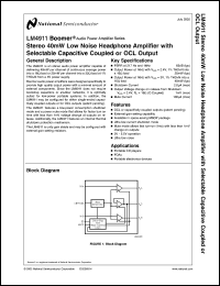 Click here to download LM4911 Datasheet