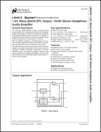 Click here to download LM4919MM Datasheet