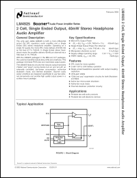 Click here to download LM4925SD Datasheet