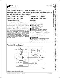 Click here to download LMX2310 Datasheet