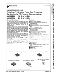 Click here to download LMX2336UTM Datasheet