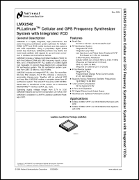 Click here to download LMX2542LQ2121 Datasheet
