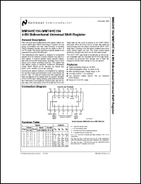 Click here to download MM54HC194J Datasheet