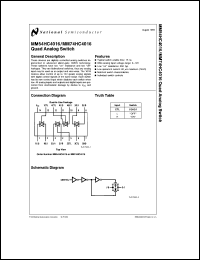Click here to download MM54HC4016 Datasheet