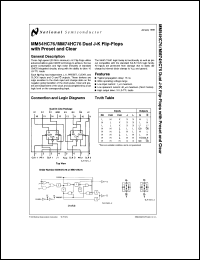 Click here to download MM54HC76 Datasheet