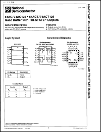 Click here to download 54ACT125DMQB Datasheet