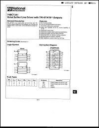 Click here to download 54BCT241PCQR Datasheet