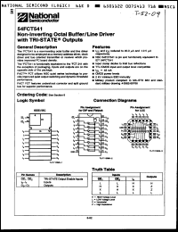 Click here to download 54FCT541DM Datasheet