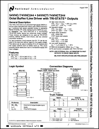 Click here to download 54VHCT244W/883 Datasheet