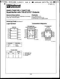Click here to download 74AC125SCX Datasheet