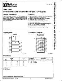 Click here to download 74BCT541PCX Datasheet