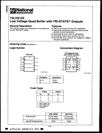 Click here to download 74LVQ125SC Datasheet