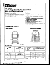 Click here to download 74LVQ240SJ Datasheet