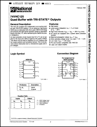 Click here to download 74VHC125MX Datasheet