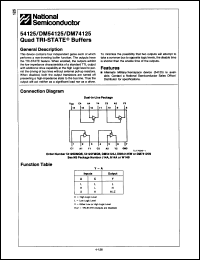 Click here to download DM54125W/883B Datasheet