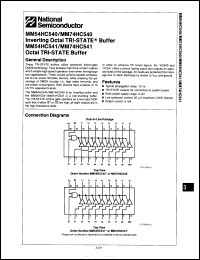 Click here to download MM54HC540J/883 Datasheet