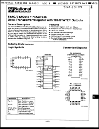 Click here to download 54AC646SDMQR Datasheet
