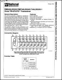 Click here to download DM54ALS245AJ/883 Datasheet