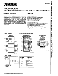 Click here to download 54BCT245LM Datasheet