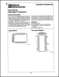 Click here to download 74F702SC Datasheet