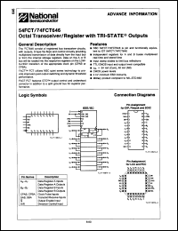 Click here to download 74FCT646PCX Datasheet