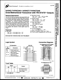 Click here to download 74VHC245MSCX Datasheet