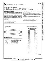 Click here to download 74ABT16245CMSAC Datasheet
