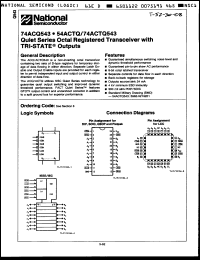 Click here to download 74ACTQ543SCX Datasheet