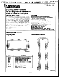 Click here to download 74ACTQ16543SSCX Datasheet