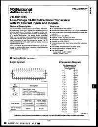 Click here to download 74LCX16245MTD Datasheet