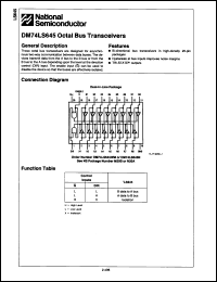 Click here to download DM74LS645N/A+ Datasheet