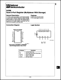 Click here to download 54298DM Datasheet