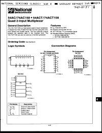 Click here to download 74AC158PC Datasheet