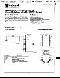 Click here to download 54ACT251FMQB Datasheet