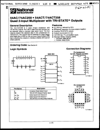 Click here to download 74AC258PC Datasheet