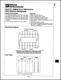 Click here to download DM74LS151J/A+ Datasheet