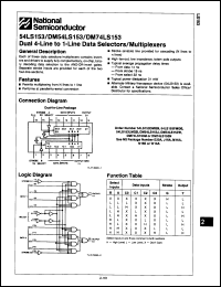 Click here to download DM54LS153W/883B Datasheet