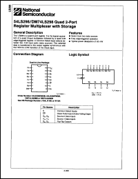 Click here to download DM74LS298J/A+ Datasheet