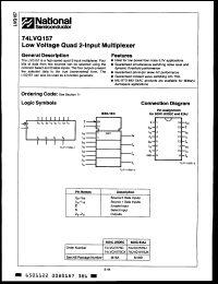Click here to download 74LVQ157SJ Datasheet